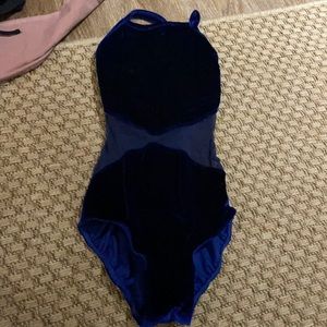 Blue velvet leotard five dancewear